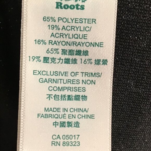 Roots Canada Black White Marled Knit Long Sleeve Cowl Neck Sweater Size XL - Picture 12 of 12